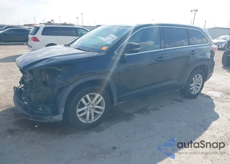 2015 Toyota Highlander Le from USA, damaged, VIN 5TDZARFH0FS012449